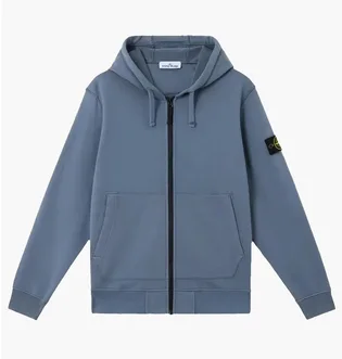 Толстовка чоловіча Stone Island Sweatshirt Zip And Cap Blue K1S156100042-S0051-V0024