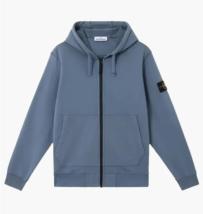 Толстовка мужская Stone Island Sweatshirt Zip And Cap Blue K1S156100042-S0051-V0024