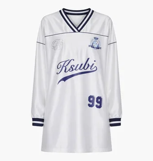 Платье женское Ksubi Teamster Ls Dress Vintage White WPS26DR004