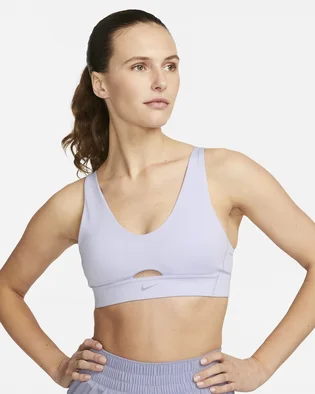 Топ женский Nike Indy Plunge Cutout Medium-Support Padded Sports Bra White DV9837-536