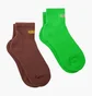 Шкарпетки Pleasures Logo Green/Brown P22SP038-BROWN