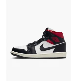 Кроссовки женские Air Jordan Retro 1 Mid Casual Shoes Black/White Bq6472-061