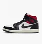 Кроссовки женские Air Jordan Retro 1 Mid Casual Shoes Black/White Bq6472-061