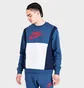 Свитшот унисекс Nike Sportswear Hybrid Fleece Crewneck Sweatshirt Blue Do7230-410