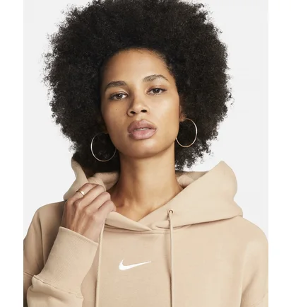 Худи женское Nike W Nsw Style Flc Po Hoodie Os Beige Dq5860-200