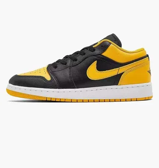 Кроссовки детские Air Jordan 1 Low Gs Yellow/Black 553560-072