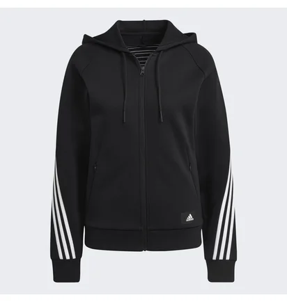 Худи женское Adidas Sportswear Future Icons 3-Stripes Hooded Track Top Black H57287