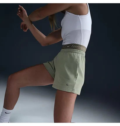 Шорты женские Nike Sportswear Chill Terry WomenS Mid- Rise 10Cm (Approx.) Shorts Olive IB7885-370