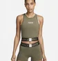 Топ женский Nike Pro Dri-Fit Graphic Crop Tank Olive Dq5593-222