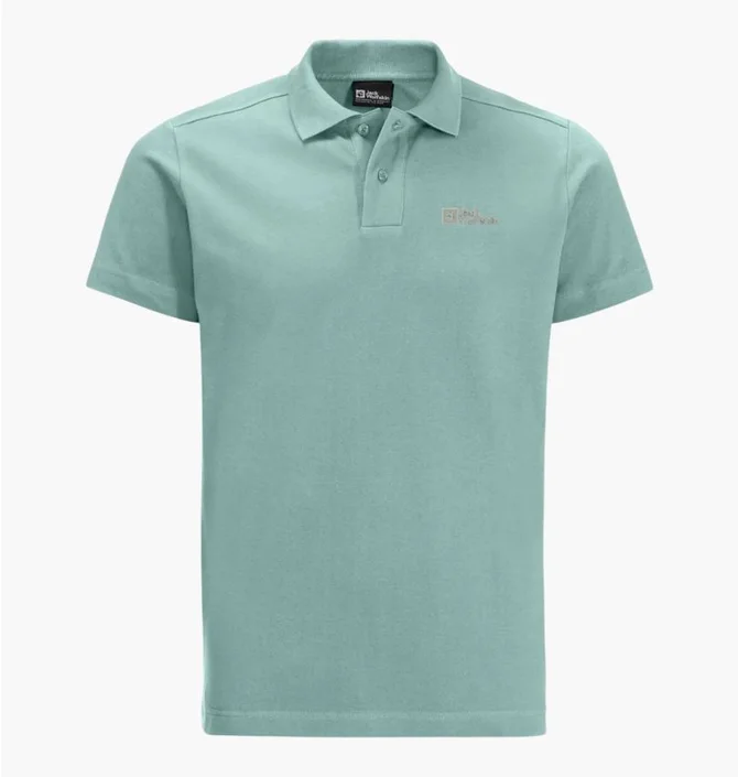 Поло чоловіче JACK WOLFSKIN Essential Turquoise 1809301_E0180
