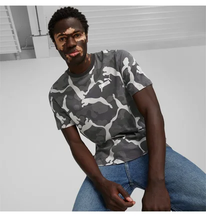 Футболка мужская Puma Ess+ Camo Aop Tee Grey 675943-01