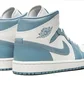 Кроссовки женские Air Jordan Wmns 1 Mid White/Light Blue BQ6472-141