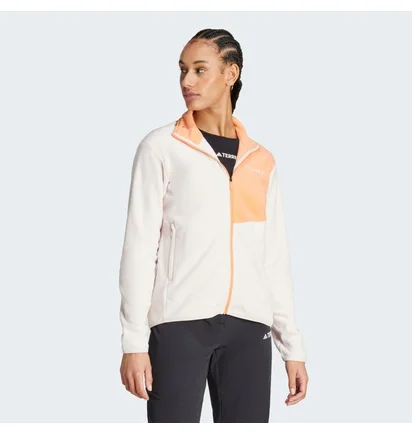Куртка жіноча Adidas Terrex Multi Full-Zip Fleece Jacket Beige/Orange IZ3299