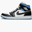 Кроссовки женские Air Jordan Wmns 1 Mid White/Black BQ6472-102