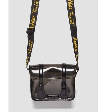 Сумка унисекс Dr. Martens 7 Inch Clear Transparent Pu Crossbody Satchel Black AC917014