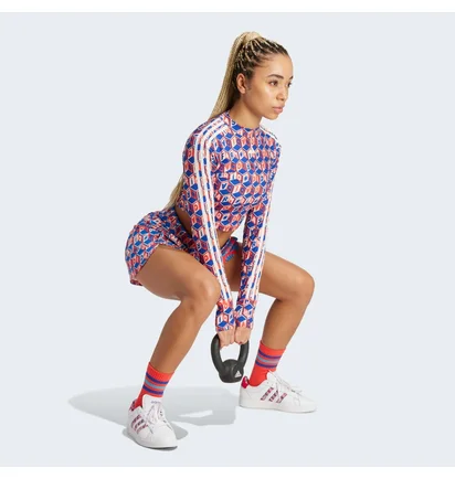 Топ женский Adidas X Farm Rio Crop Long Sleeve Shirt Multi IT9409