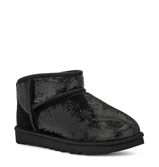 Угги женские UGG Classic Ultra Mini Mirror Ball Boots Black 1151616-BLK