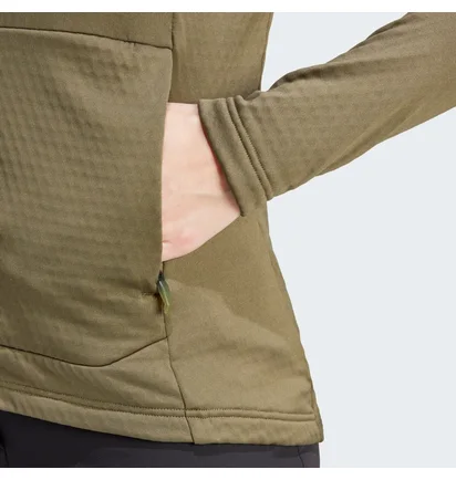 Олимпийка женская Adidas Terrex Multi Light Fleece Full-Zip Jacket Olive IQ3746