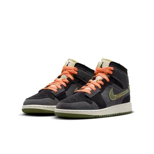 Кроссовки детские Air Jordan 1 Mid Se Craft Black/Grey FD5847-003
