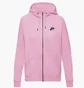 Толстовка женская Nike W Nsw Essntl Flc Fz Hoodie Pink Dx2317-522