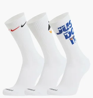 Носки унисекс Nike Everyday Plus Cush Crew White (3 пары) Dh3822-902