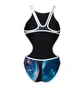 Купальник женский Arena One Print Swimsuit Tech Back Blue 008835-150