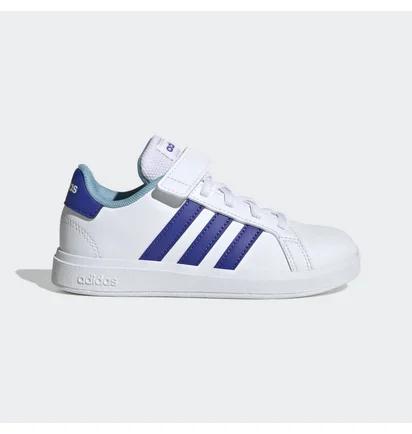 Кроссовки детские Adidas Grand Court Elastic Lace And Top Strap Sportswear White HP8915