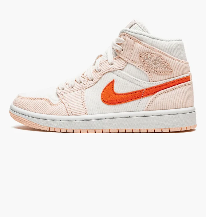 Кроссовки женские Air Jordan Wmns 1 Mid Se White/Pink DA8009-108