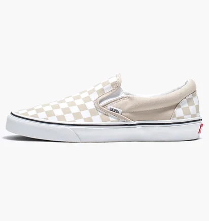 Кеды унисекс Vans Checkerboard Classic Slip-On Shoe Beige/White VN0A7Q5DBLL