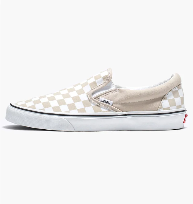 Кеды унисекс Vans Checkerboard Classic Slip-On Shoe Beige/White VN0A7Q5DBLL