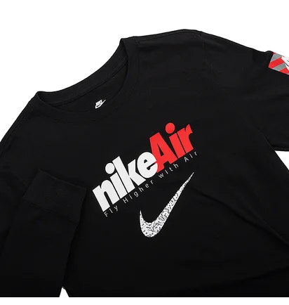 Лонгслів чоловічий Nike M Nsw Tee Ls Swoosh By Air Gx Black DJ1415-010