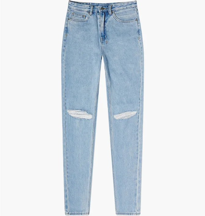 Джинсы женские Ksubi Playback Authentik Trashed Denim Jeans Light Blue WCO23DJ002