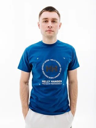 Футболка мужская Helly Hansen Move Cotton T-Shirt Blue 53976-606