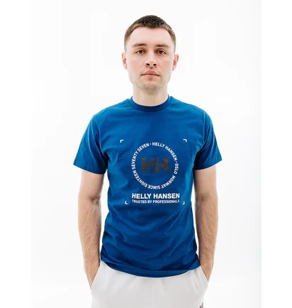 Футболка мужская Helly Hansen Move Cotton T-Shirt Blue 53976-606