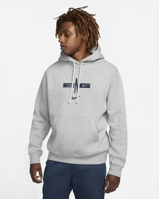 Худи мужское Nike England MenS Pullover Fleece Soccer Hoodie Grey DR9720-063