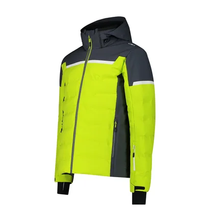 Куртка чоловіча CMP Zip Hood Stretch Polyes Green/Black 34W4697-E112