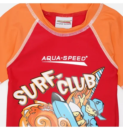 Футболка дитяча Aqua Speed Surf-Club Red/Orange 383-31