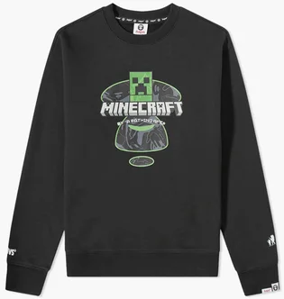 Свитшот мужской Bape X Minecraft Logo Sweatshirt Black AAP-SE-M9564XX