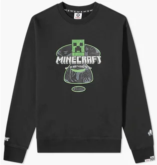 Світшот чоловічий Bape X Minecraft Logo Sweatshirt Black AAP-SE-M9564XX