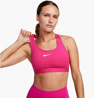 Топ женский Nike Stanik Swoosh Medium Support Pink DX6821-615