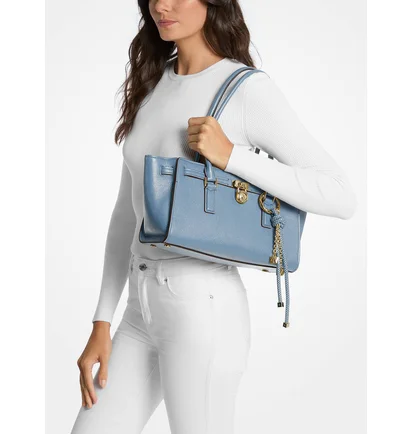 Сумка жіноча Michael Kors Hamilton Moderne Small Leather Satchel Blue 30F5GNXT0L-FRENCH-BLUE-126518