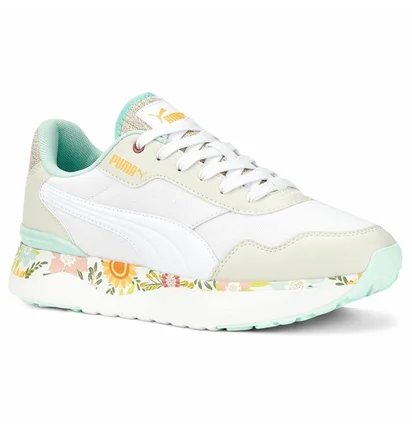 Кроссовки женские Puma R78 Voyage Wild Garden Floral Lace Up Sneakers White/Beige 389235-01