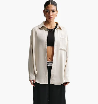 Рубашка женская Nike Sportswear Oversized Beige IM0575-072
