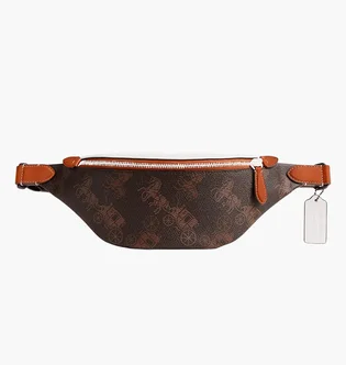 Сумка унісекс Coach Charter Belt Bag 7 With Large Horse And Carriage Print Brown/White CM344-W8F