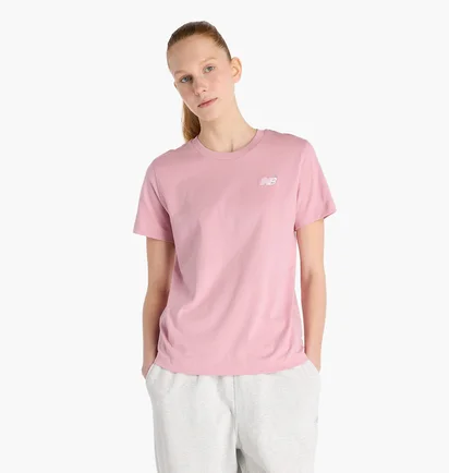 Футболка жіноча New Balance Sport Essentials Cotton Pink MT41509-GIN