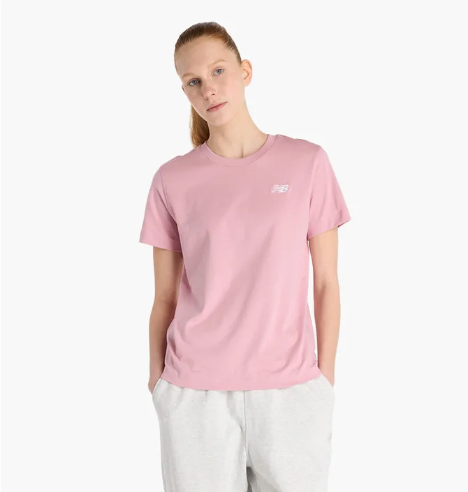 Футболка жіноча New Balance Sport Essentials Cotton Pink MT41509-GIN