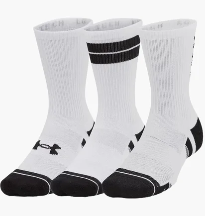 Носки унисекс Under Armour Perf Tech Nov Crew White (3 пары) 1379515-101