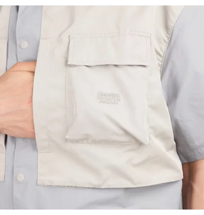 Рубашка унисекс Liberaiders Lr Utility S/S Shirt Grey 712032201