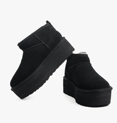 Угги женские UGG Classic Ultra Mini Platform Black 1135092-BLK