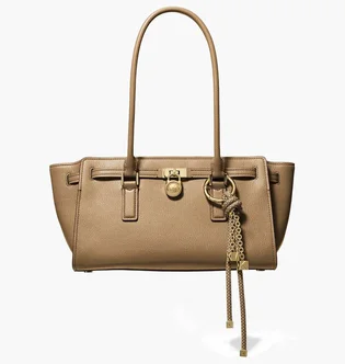 Сумка жіноча Michael Kors Hamilton Moderne Small Leather Satchel Brown 30F5GNXT0L-HUSK-126253